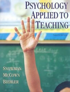 Psychology Applied to Teaching by Rick R. McCown, Robert Biehler and 