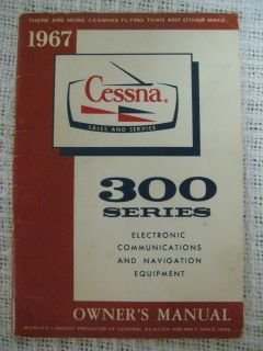   1967 Cessna 300 SERIES Owners Manual Aircraft Book Guide Navigation