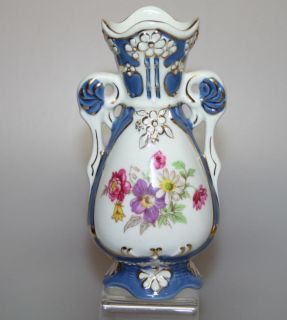 Royal Dux Bohemia Vintg Hand Painted Porcelain Vase Amphore