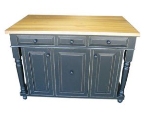 52 Kitchen Island Solid Maple Butcher Block Counter Top ,trash tray
