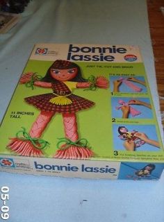   In Original Opened Box Milton Bradley Crafts By Whiting Bonnie Lassie