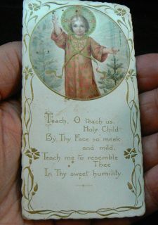 VINTAGE/ANTIQU​E INFANT OF JESUS HOLY CARD