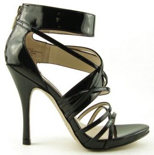 BOUTIQUE 9 JUVILE Black Patent Womens Shoes Strappy Sandals Pumps 7