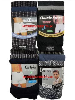Mens Calvin Classics Boxer Shorts Trunks Briefs Cotton Underwear 