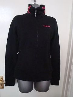 Breed by Superdry Ladies Fitted Fleece Womens Jacket   Black/ Pink 