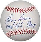 Larry Bowa Phillies Signed ROML Baseball Inscr1980 WS Champs COA ( PSA 