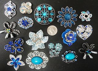   Style BLUE BROOCHES Bridal Pin Wedding Bouquet WHOLESALE LOT D47