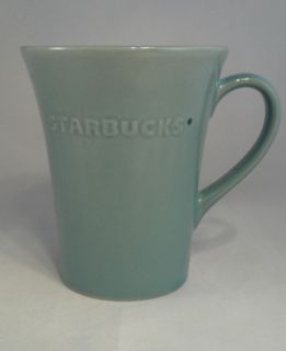 Starbucks 2011 Tall Cup Mug Coffee Tea Green Ceramic Latte Cappuccino