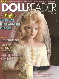 Doll Reader July 2001 Magazine ~ Dolls Doll Collecting Jan McLean 
