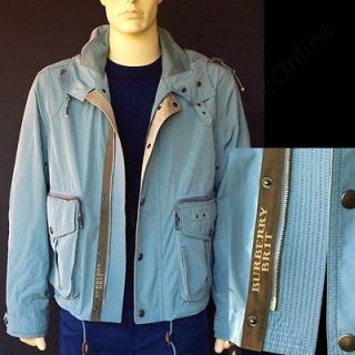 BURBERRY BRIT New Mens Windbreaker Rain Coat Jacket sz XL Authentic 