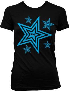 Sexy Stars Bright Blue Star Awesome Fun Cute Funny  Juniors T shirt