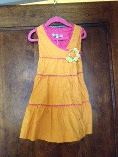 Boutique LOLA ET MOI Flower Wrap Dress, Orange, Size 2. So cute