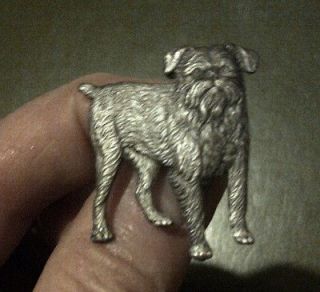 Vintage Griffon Brussels Bruxellois Ewok toy Dog brooch Breed pin