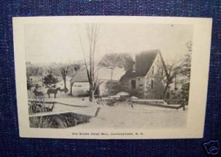 THE OLD STONE GRIST MILL CHARLESTOWN NH 1907 Postcard