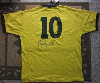 Pele signed Brazil #10 Jersey PSA/DNA auto Soccer Brazilian National 