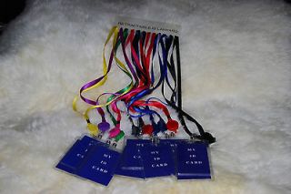 LOT OF 12pc LANYARDS NECK STRAPS RETRACTABLE ID CARD CLEAR HOLDERS 