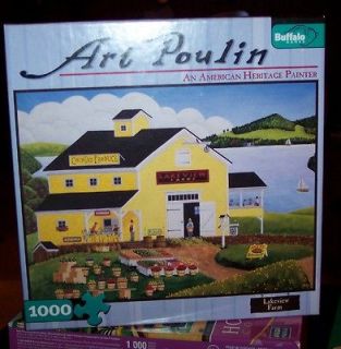   ART POULIN 1000 PC PUZZLE LAKEVIEW FARM ISSUED BY BUFFALO GAMES