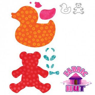 55037  Accuquilt GO! Baby Baby Fabric Cutter Quilt Duck Teddy Bear 