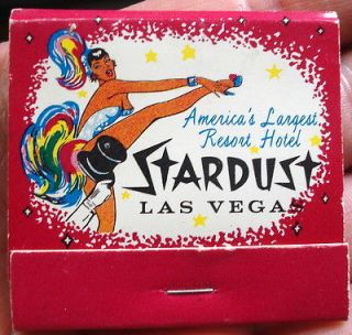 Stardust Hotel Vintage Matchbook On Stage Lido de Paris   Pink Cover