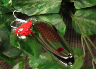 Custom Casting Flutter Spoon Fishing Red Eye Shad 5/8oz