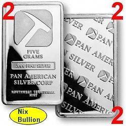   AMERICAN 5 GRAM .999 FINE SILVER BARS NEW FROM NWT ( BUY 2 AND SAVE