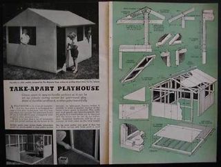 Playhouse How to Build PLANS 6x8 Take Apart design