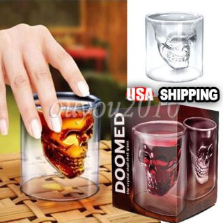 New Crystal Skull Head Vodka Whiskey Shot Glass Cup Drinking Ware for 
