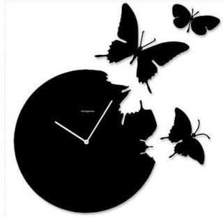   Room Decoration Home Decals Wall Decor Butterfly Sticker Clock 12 inch