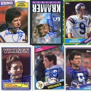 Tommy Kramer Minnesota Vikings College Hall Of Fame 1984 Topps Card 
