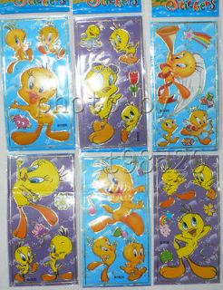 60 Sheets Tweety Bird Stickers Super Sale 6 Types