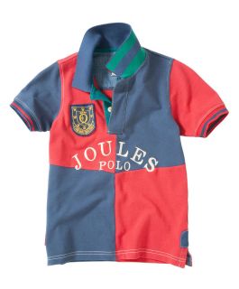 BRAND NEW JOULES 2012 BOYS HARLEQUIN POLO SHIRT   NAVY