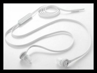 HTC OEM WHITE FLAT WIRED HANDS FREE EARBUDS HEADPHONES EARPHONES FOR 
