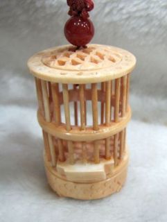  Hand carved ,Circle, hanging cricket cage 02