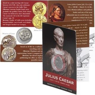 JULIUS CAESAR replica DENARIUS COIN PACK Romans Roman Empire Emperor 