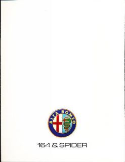 1991 Alfa Romeo 164 Spider Veloce Sales Brochure