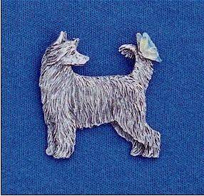 Chinese Crested powder puff #22E Butterfly DOG jewelry