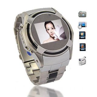 S760 Metal Watch Cell Phone Quad Band Unlocked Touch Scr FM Mp3 MP4 