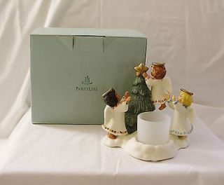   LITTLE ANGELS Hand Painted Christmas Votive Candle Holder~P7640~M​IB