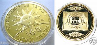 FIFA 100 Years Centenary Gold Coin World Cup Brazil Spain Italy 