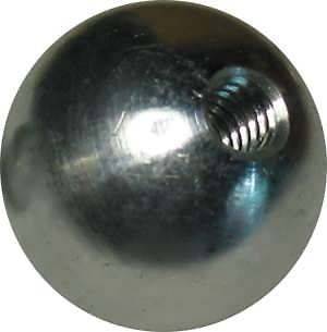 One 1 dia. threaded 1/4 20 aluminum ball knob