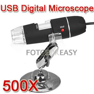   Digital Microscope 50X~500X Magnifier Video Camera w/ 8 LED Software