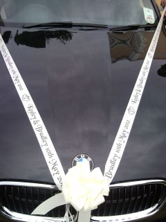 Personalised Wedding Car Ribbon Kit 6Meter & 3Bows (LC)