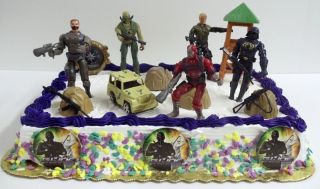   15 Piece Army Military G.I. Joe Figure Birthday Cake Topper Set NEW