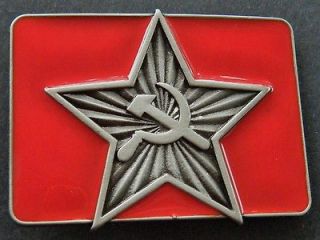   Russian Soviet Union CCCP Flag Belt Buckle Boucle de Ceinture Belts