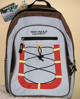High Trails Equipment Back Pack Standard Size Brown/Lt Blue New Other 