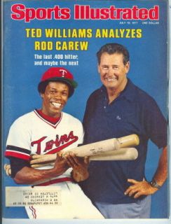1977 Sports Illustrated Rod Carew & Ted Williams q2w3e