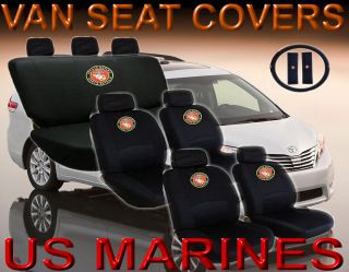 18 PIECES SET USMC MARINES SEAT COVERS BENCH STEERING & SEATBELT PADS 