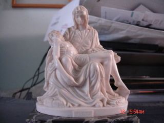 Pieta virgin mary and jesus christ made by G. ruggeri signed to back