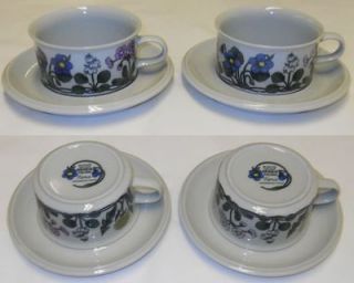 Flora Esteri Tomula Design Tea Cups And Saucers (2) Ulla Procope 