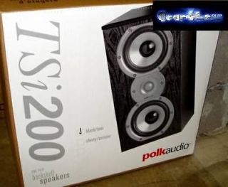 Polk Audio TSi 200 Stereo Bookshelf Home Theater Speakers TSI200 NEW 